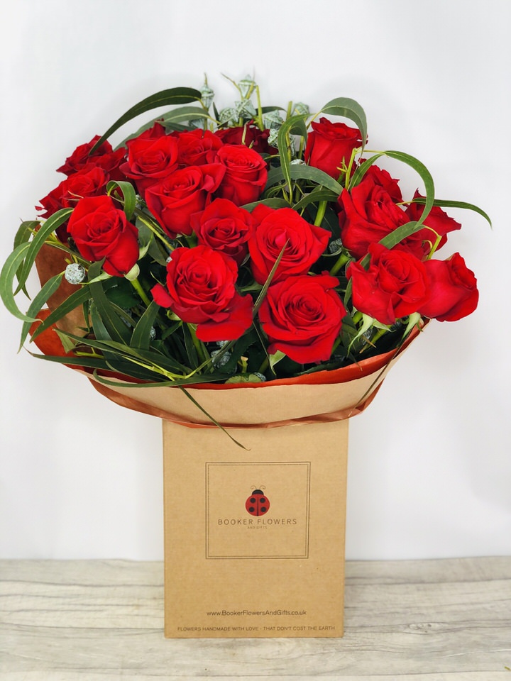 24 Red Roses Handtied Bouquet